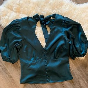 Abercrombie & Fitch Satin Button up